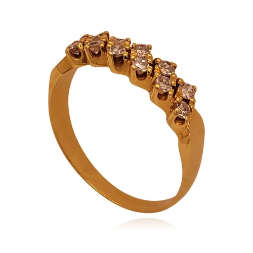 Anel Ouro 18K E Diamantes