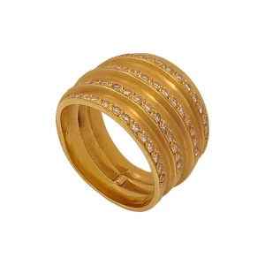 Anel Ouro 18K E Diamantes