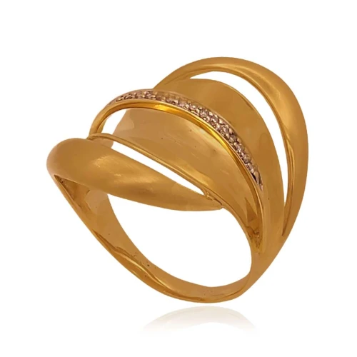 Anel Ouro 18K E Diamantes