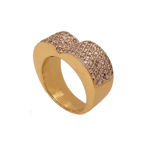 Anel Ouro 18K E Diamantes