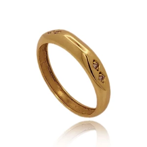 Anel Ouro 18K E Diamantes