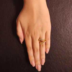 Anel Ouro 18K E Diamantes