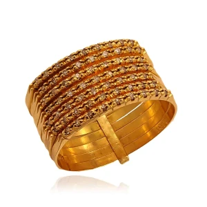 Anel Ouro 18K E Diamantes