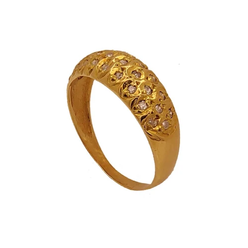 Anel Ouro 18K E Diamates