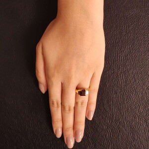 Anel Ouro 18K E Granada Anel Ouro 18K E Granada