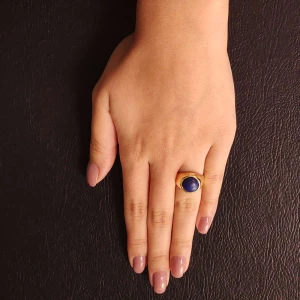 Anel Ouro 18K E Lapis Lazuli