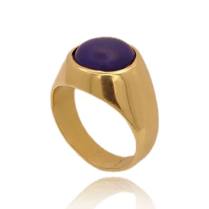 Anel Ouro 18K E Lapis Lazuli