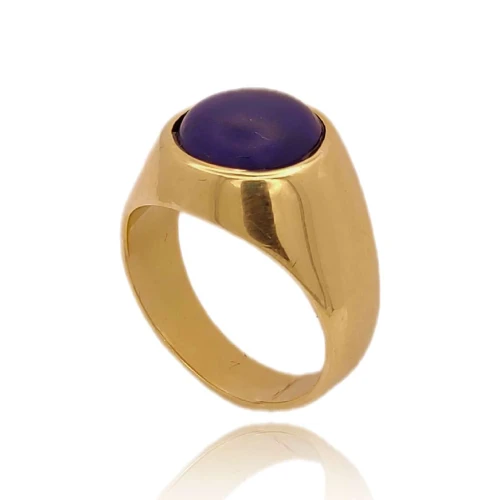 Anel Ouro 18K E Lapis Lazuli