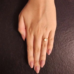 Anel Ouro 18K E Madrepérola