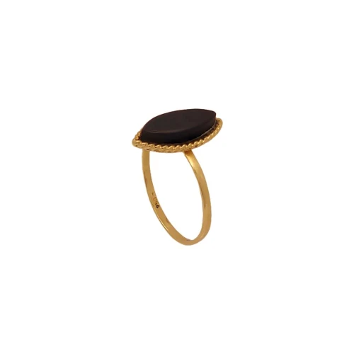 Anel Ouro 18K E Onix