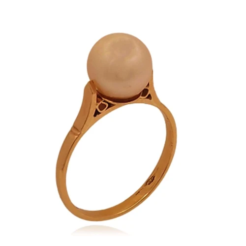 Anel Ouro 18K E Pérola