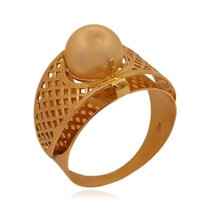 Anel Ouro 18K E Pérola