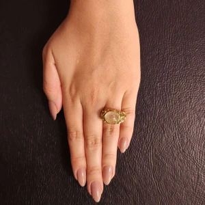 Anel Ouro 18K E Quartzo