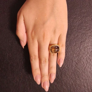 Anel Ouro 18K E Quartzo