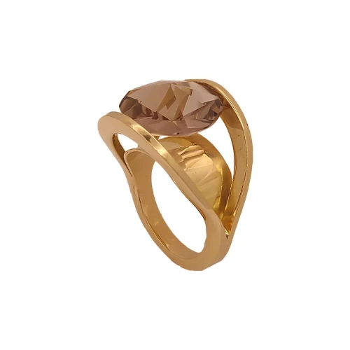 Anel Ouro 18K E Quartzo