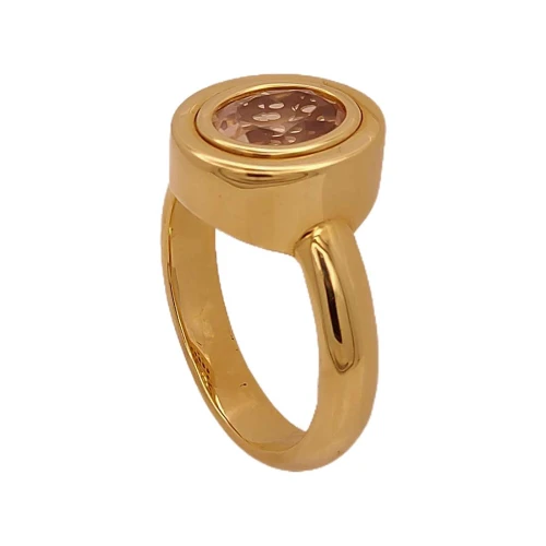 Anel Ouro 18K E Quartzo