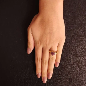 Anel Ouro 18K E Quartzos
