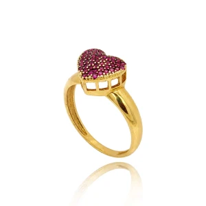Anel Ouro 18K E Quartzos