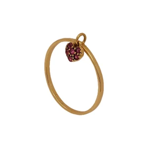 Anel Ouro 18K E Rubis