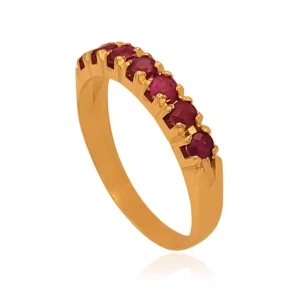 Anel Ouro 18K E Rubis
