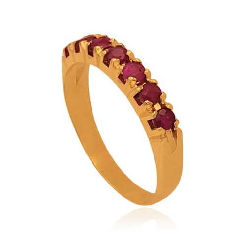 Anel Ouro 18K E Rubis