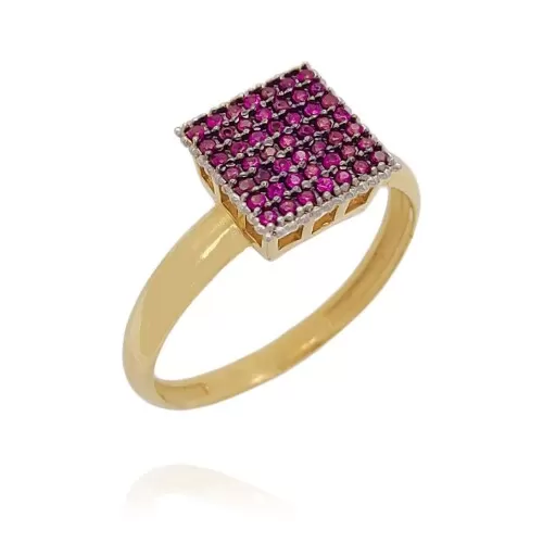 Anel Ouro 18K E Rubis