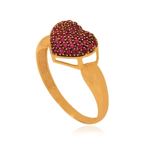 Anel Ouro 18K E Rubis