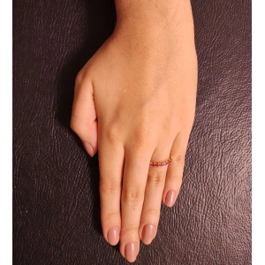 Anel Ouro 18K E Rubis