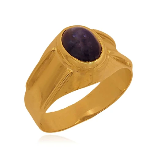 Anel Ouro 18K E Safira