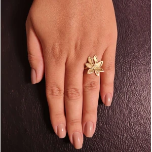 Anel Ouro 18K E Safiras