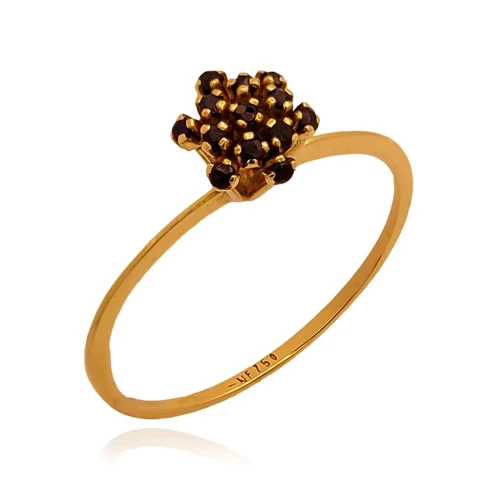 Anel Ouro 18K E Safiras