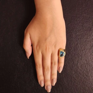 Anel Ouro 18K E Topázio Anel Ouro 18K E Topázio