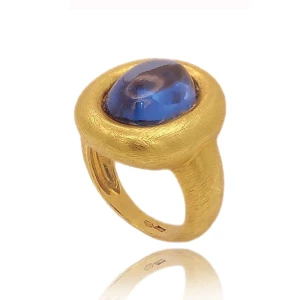 Anel Ouro 18K E Topázio Anel Ouro 18K E Topázio