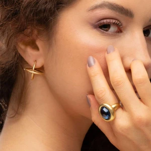 Anel Ouro 18K E Topázio Anel Ouro 18K E Topázio