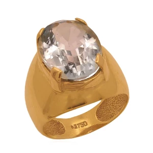 Anel Ouro 18K E Topázio