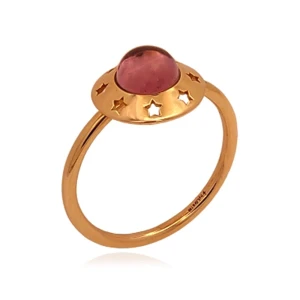 Anel Ouro 18K E Turmalina