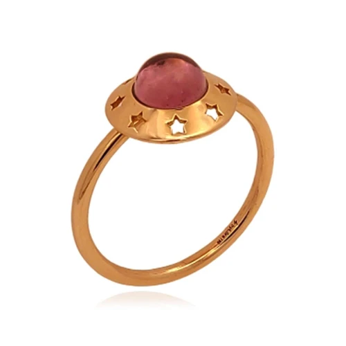 Anel Ouro 18K E Turmalina