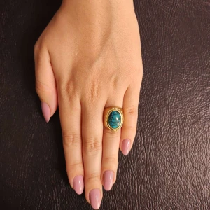 Anel Ouro 18K E Turquesa Anel Ouro 18K E Turquesa