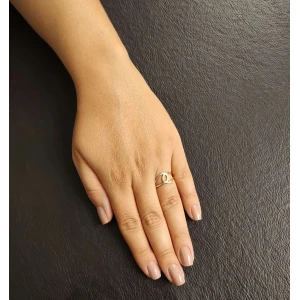 Anel Ouro 18K Em Duas Cores