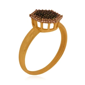 Anel Ouro 18K, Esmeraldas E Diamantes