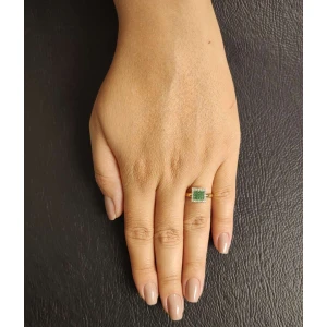 Anel Ouro 18K, Esmeraldas E Diamantes