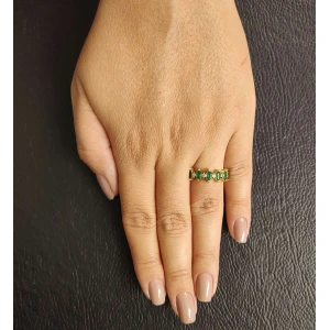 Anel Ouro 18K, Esmeraldas E Diamantes