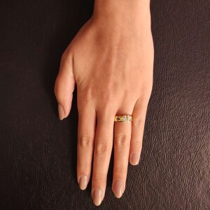 Anel Ouro 18K, Esmeraldas E Diamantes