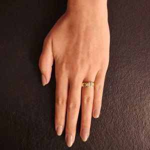 Anel Ouro 18K, Esmeraldas E Diamantes