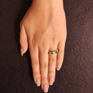 Anel Ouro 18K, Esmeraldas E Diamantes