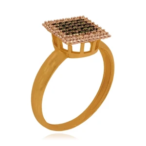 Anel Ouro 18K, Esmeraldas E Diamantes