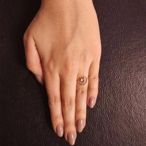 Anel Ouro 18K, Morganita E Diamantes