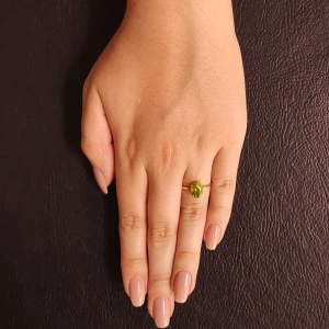 Anel Ouro 18K, Peridoto E Safiras Anel Ouro 18K, Peridoto E Safiras