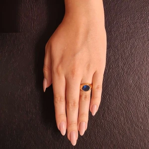 Anel Ouro 18K Rose E Topázio