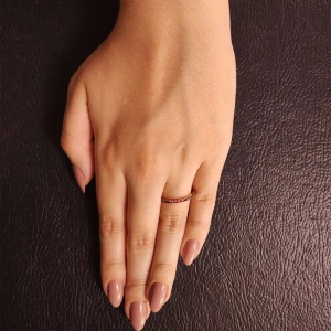 Anel Ouro 18K, Rubis E Diamantes